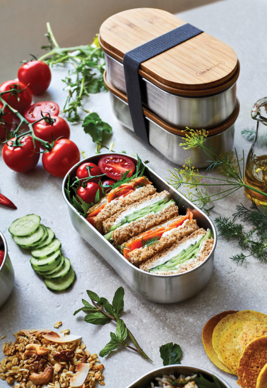 Nerezový dvojitý Bento box Black+Blum sivá 11