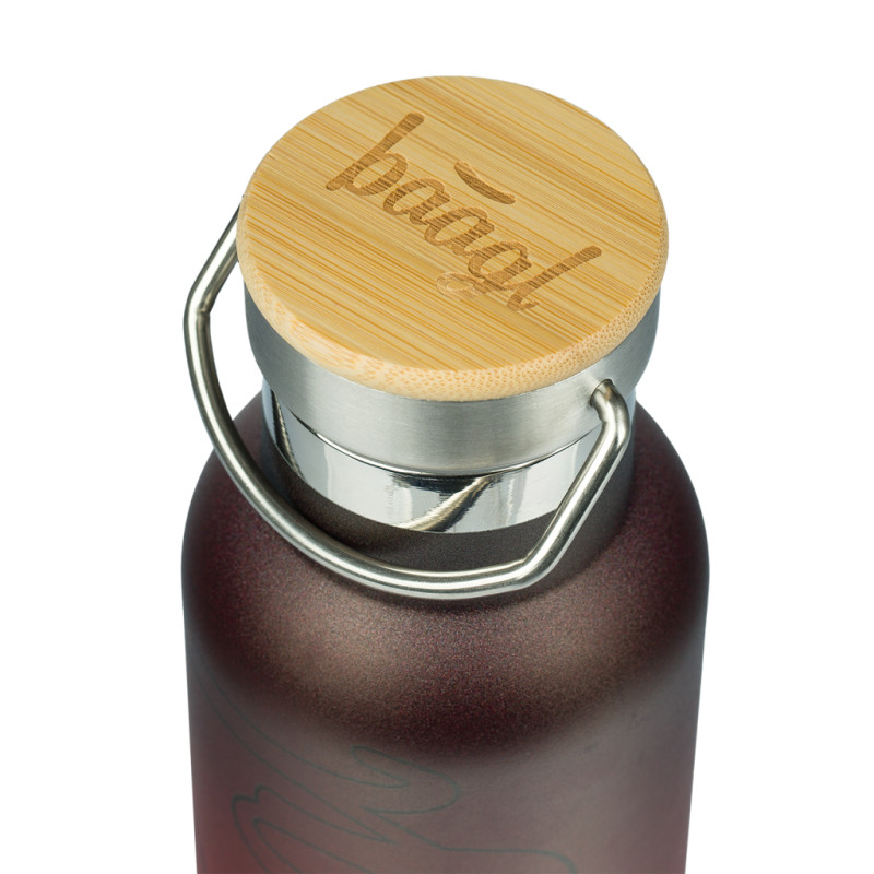 BAAGL Termofľaša s bambusovým viečkom Gradient červeno-čierna, 500 ml 1