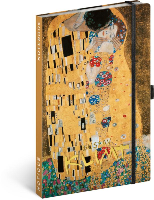 NOTIQUE Notes Gustav Klimt, linajkovaný, 13 x 21 cm