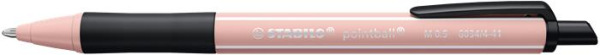 Guľôčkové pero, 0,5 mm, stláčací mechanizmus, farba tela: blush, STABILO "Pointball Wildfl 1