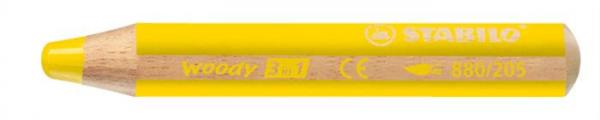 Farebná ceruzka, hrubá, STABILO "Woody", žltá