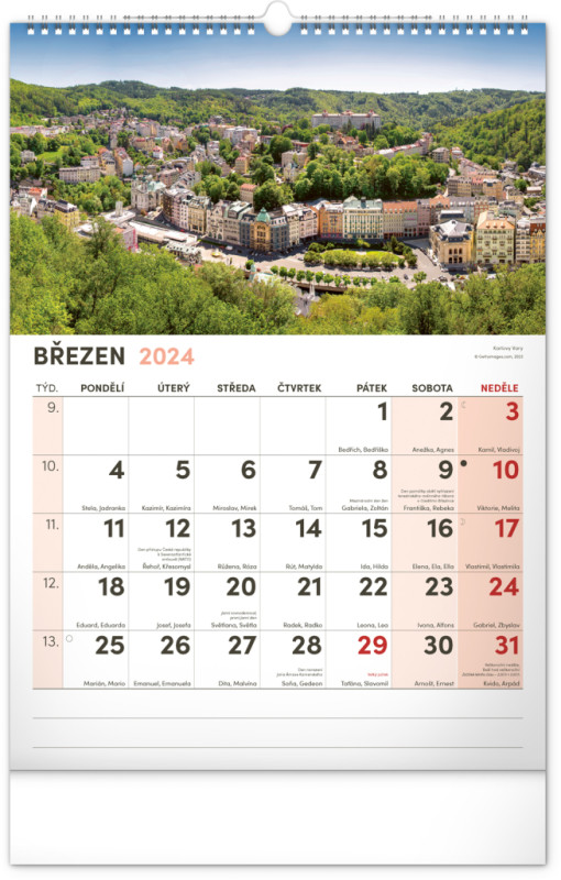 Nástenný kalendár s extra veľkým kalendáriom 2024, 33 × 46 cm 3