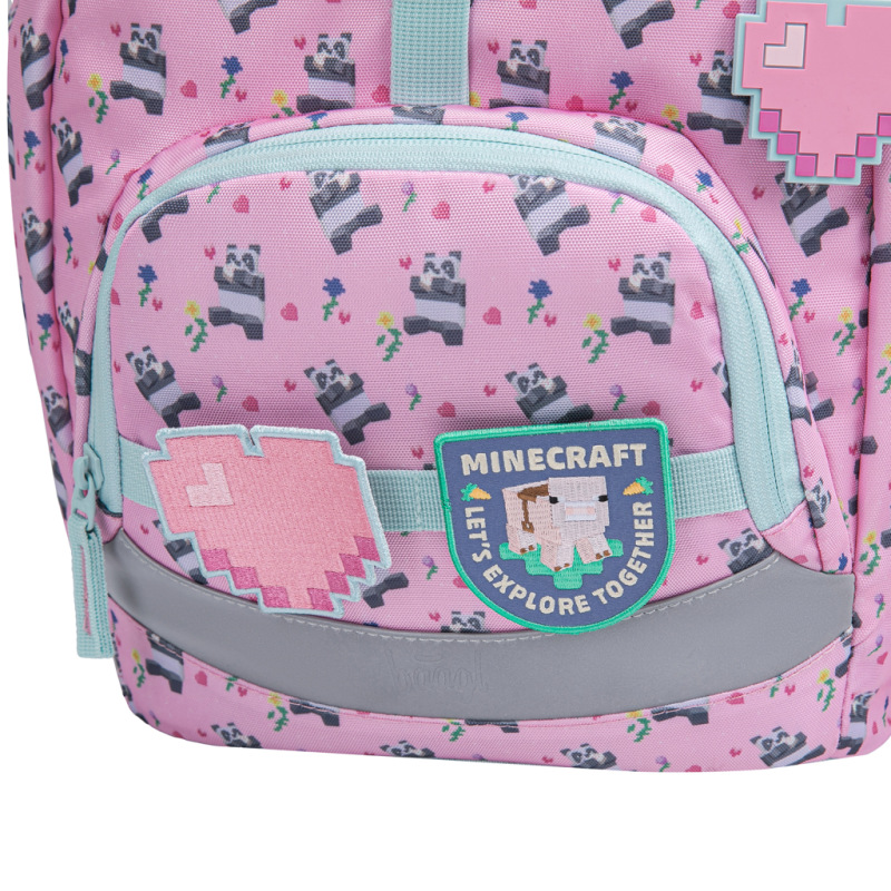 BAAGL Školský batoh Airy Minecraft Panda 8