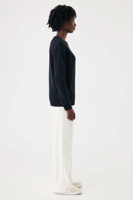 IQONIQ Toria Unisex mikina s okrúhl. výstrihom z rec. bavlny čierna XXL 7