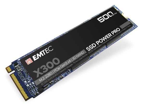 SSD (interná pamäť), 500GB, M2 NVMe, 2200/1100 MB/s, EMTEC "X300"