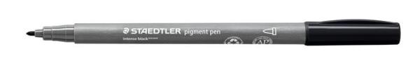 Popisovač, 1 mm, kuželový, 2 ks, STAEDTLER® "Pigment pen 376", intenzívny čierny