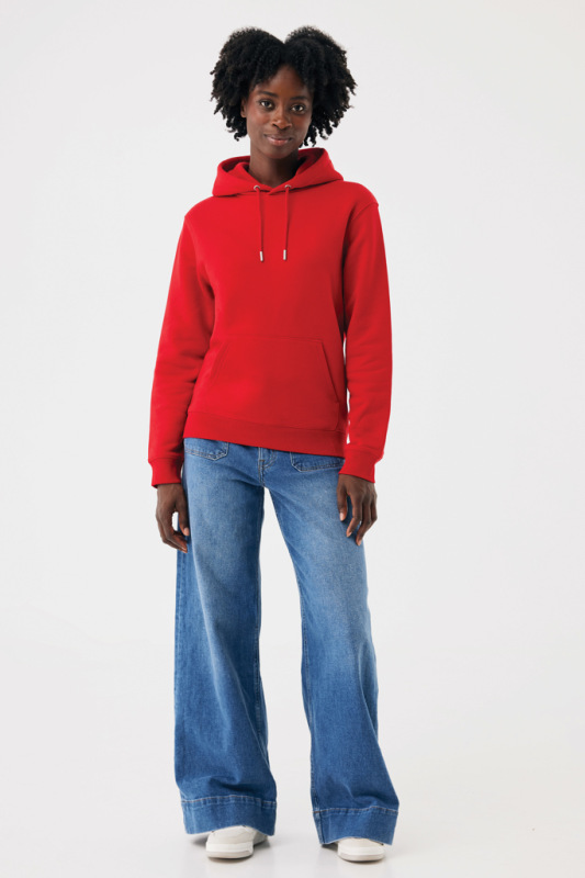 IQONIQ Joshua Unisex mikina s kapucňou z rec. bavlny červená M 5