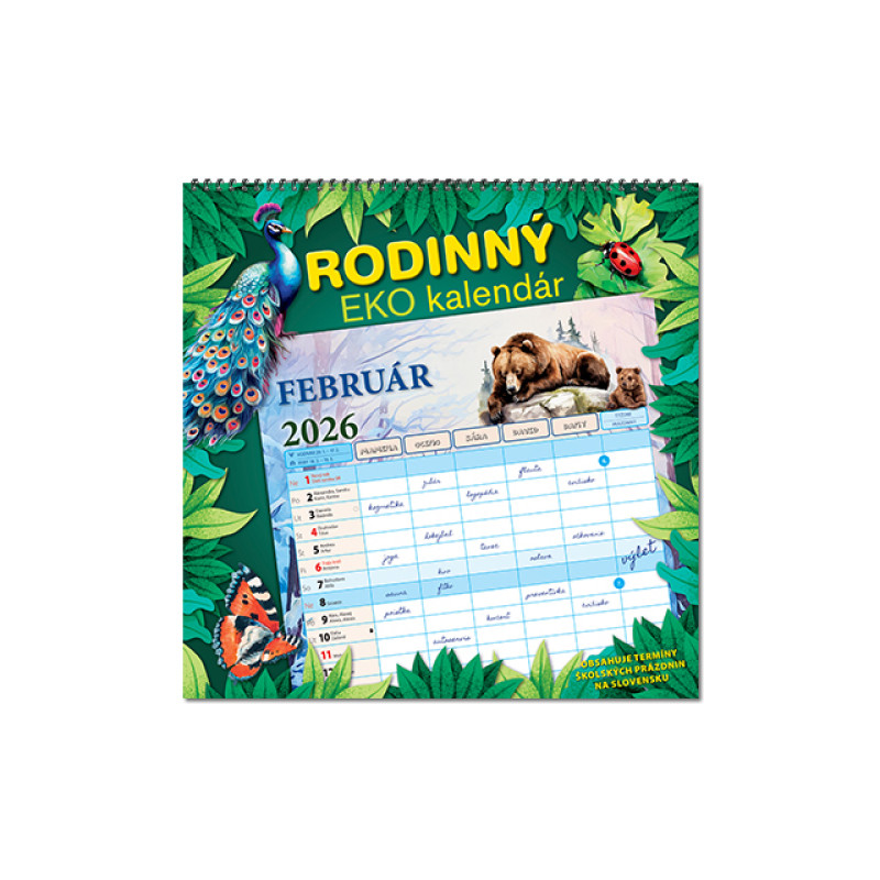 Nástenný kalendár Rodinný EKO kalendár 2026