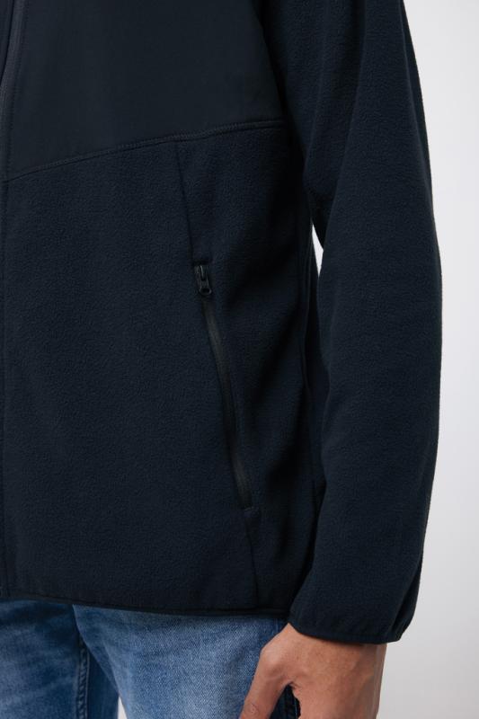 Micro fleece bunda na zips Iqoniq Talung z rec. polyesteru čierna XXL 15