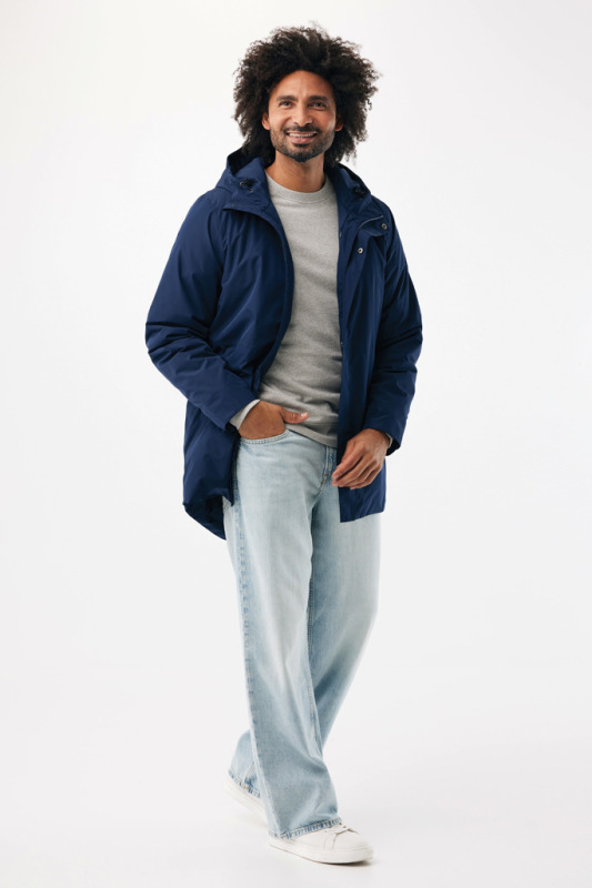 IQONIQ Thelon parka z recyklovaného polyesteru námornícka modrá XL 9