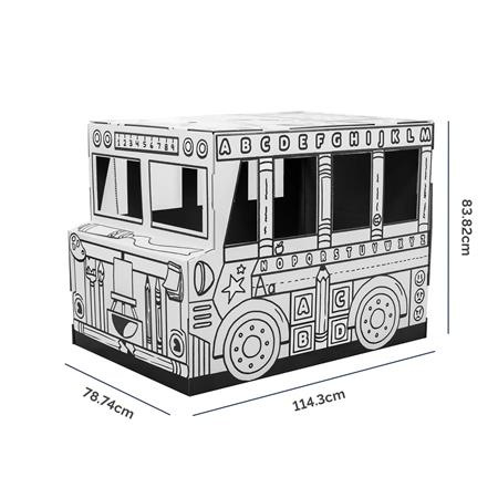 Kartónový domček na vymaľovanie, FELLOWES, autobus 3
