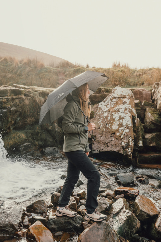 Nordic Drift Trail 23" AWARE™ RPET dáždnik Auto open Close čierna 11