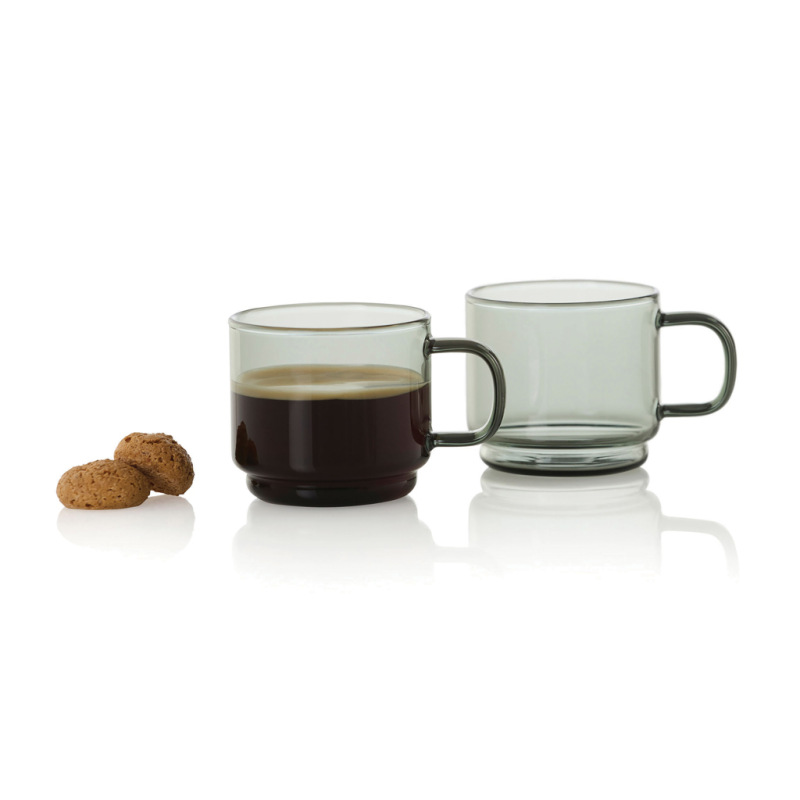 AdHoc Impact šálky na espresso 70 ml, sada 2 ks priehľadné 1