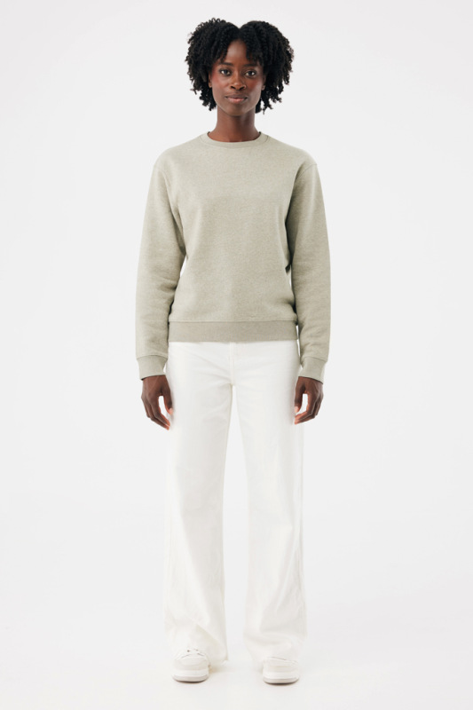 IQONIQ Toria Unisex mikina s okrúhl. výstrihom z rec. bavlny light heather green S 11