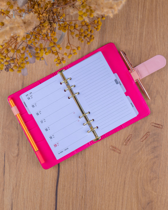 NOTIQUE Refill – Weekly Ring Bound Planner 2027, blush pink, 12,5 x 19 cm 6