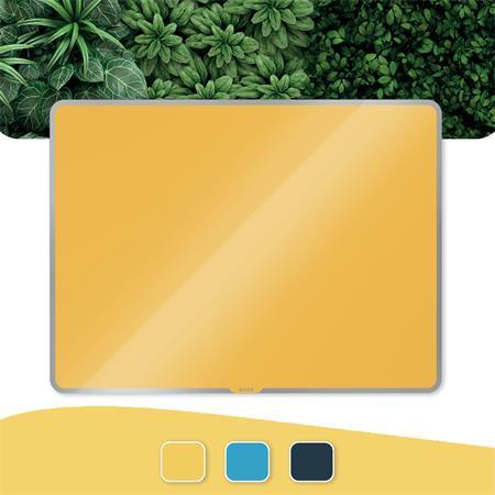 Magnetická sklenená tabuľa, 80x60 cm, LEITZ "Cosy", matná žltá
