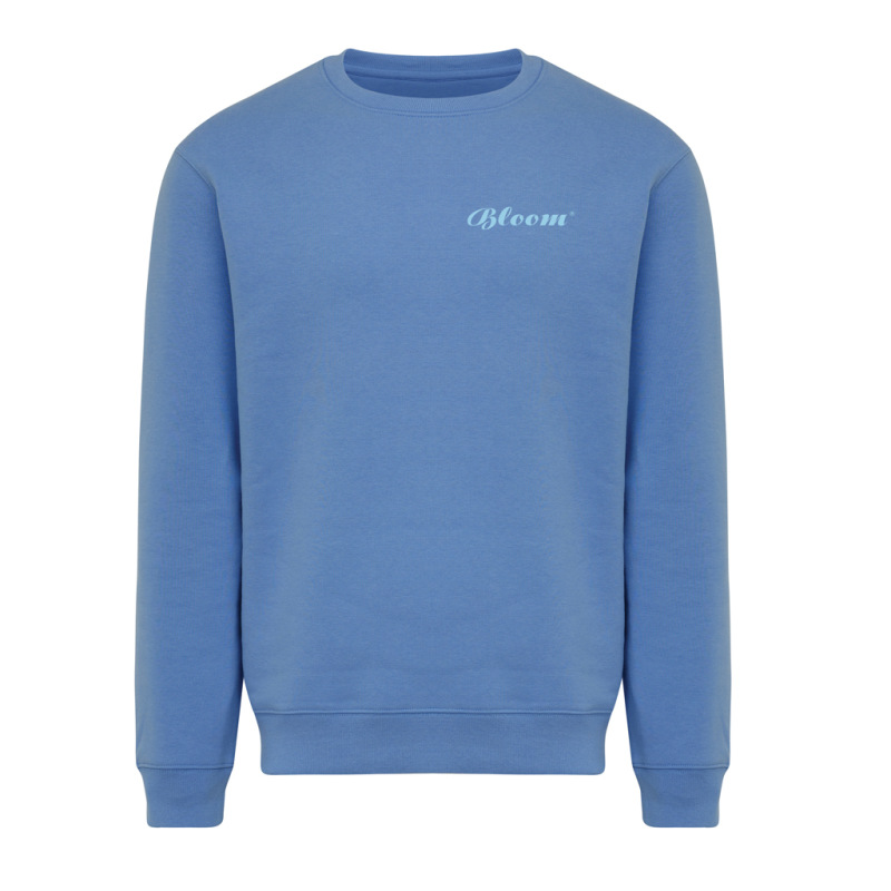 IQONIQ Toria Unisex mikina s okrúhl. výstrihom z rec. bavlny moon blue XXS 4