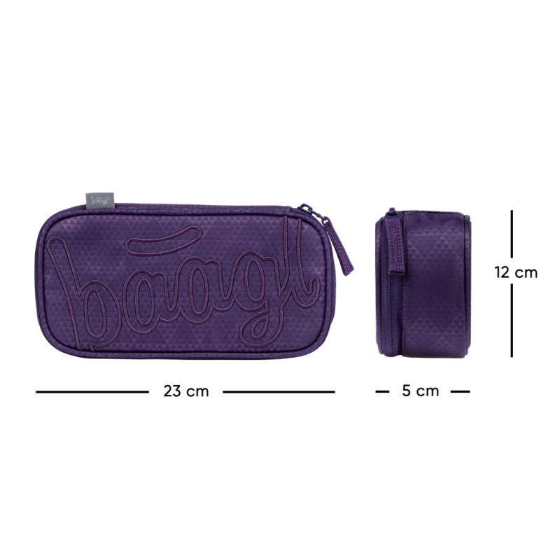 BAAGL Školský peračník etui Plum 3