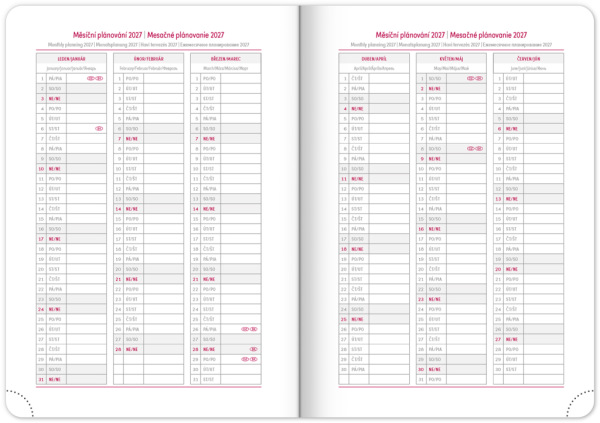 NOTIQUE Denný diár Ajax 2027, čierny, 15 x 21 cm 7