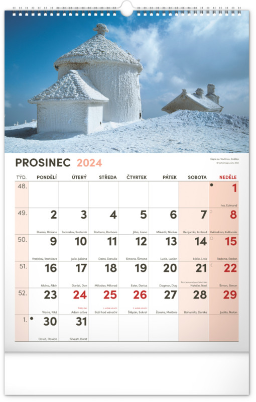 Nástenný kalendár s extra veľkým kalendáriom 2024, 33 × 46 cm 12