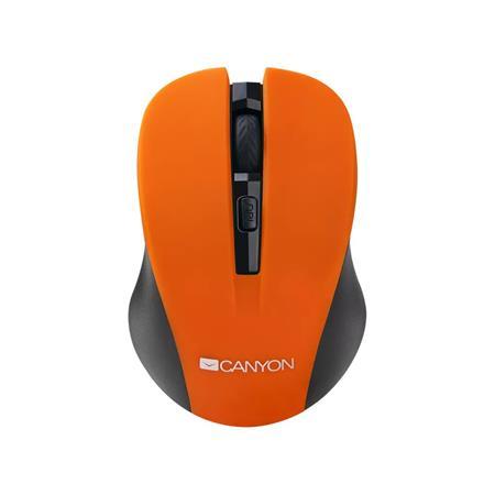 Myš, bezdrôtová, optická, USB, CANYON "MW-1", oranžová
