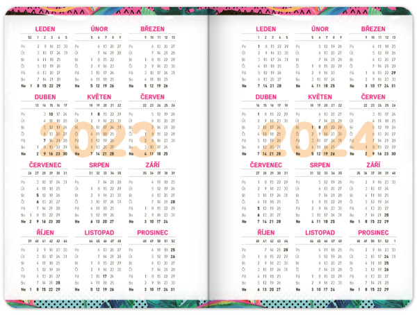 Školský diár Fresh (september 2023 – december 2024), 9,8 × 14,5 cm 2