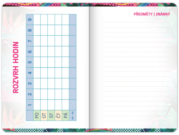 Školský diár Fresh (september 2023 – december 2024), 9,8 × 14,5 cm 9