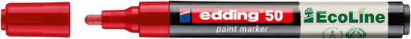 Lakový popisovač, 2-3 mm, EDDING "50", červený 2