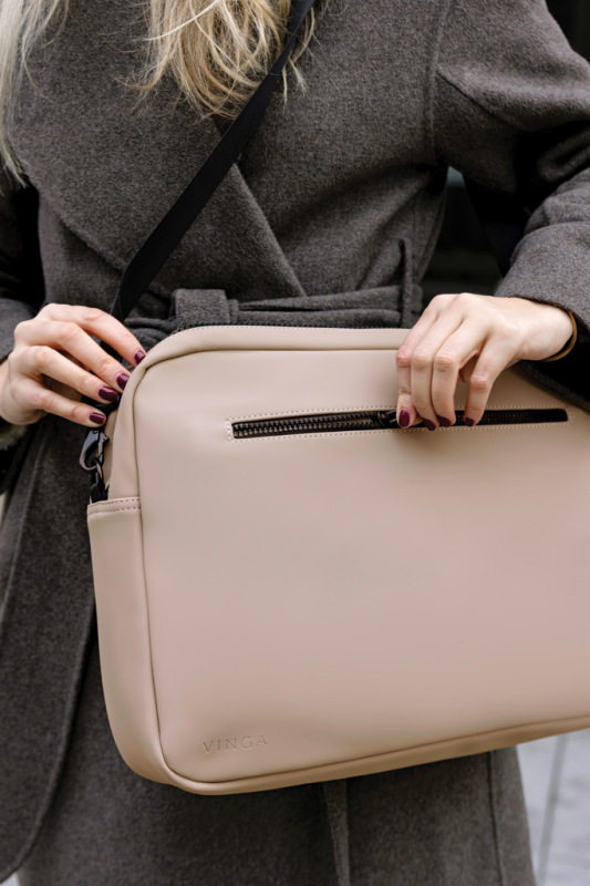 VINGA Baltimore RCS konvertibilný batoh/aktovka greige 7