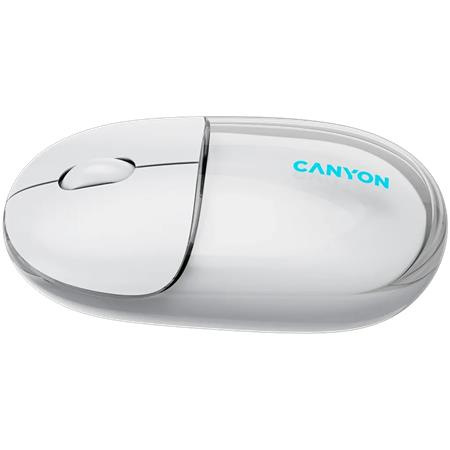 Myš, bezdrôtová, duálny režim pripojenia, optická, CANYON "OnClick 24", biela 3