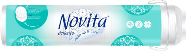. Odličovacie tampóny, 120 ks, "Novita Delicate"