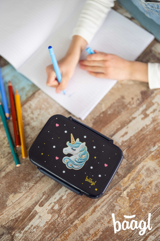 BAAGL Box na desiatu s priehradkami Unicorn Gold 6