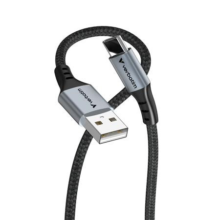 USB kábel, USB-A - USB-C, 1,2 m, VERBATIM, čierna 3