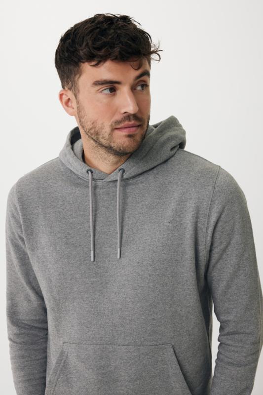 Ľahká mikina s kapucňou Iqoniq Rila z recykl. bavlny light heather anthracite XL 13