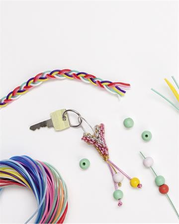 Kreatívny špagát, 100 cm, 100 ks, FOLIA, „Basic Mix“, mix farieb 2