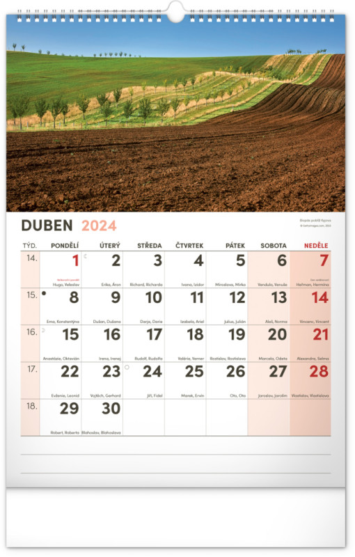 Nástenný kalendár s extra veľkým kalendáriom 2024, 33 × 46 cm 4