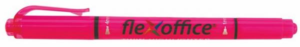 Zvýrazňovač, 1,0/4,0 mm, obojstranný, FLEXOFFICE "HL01", ružový