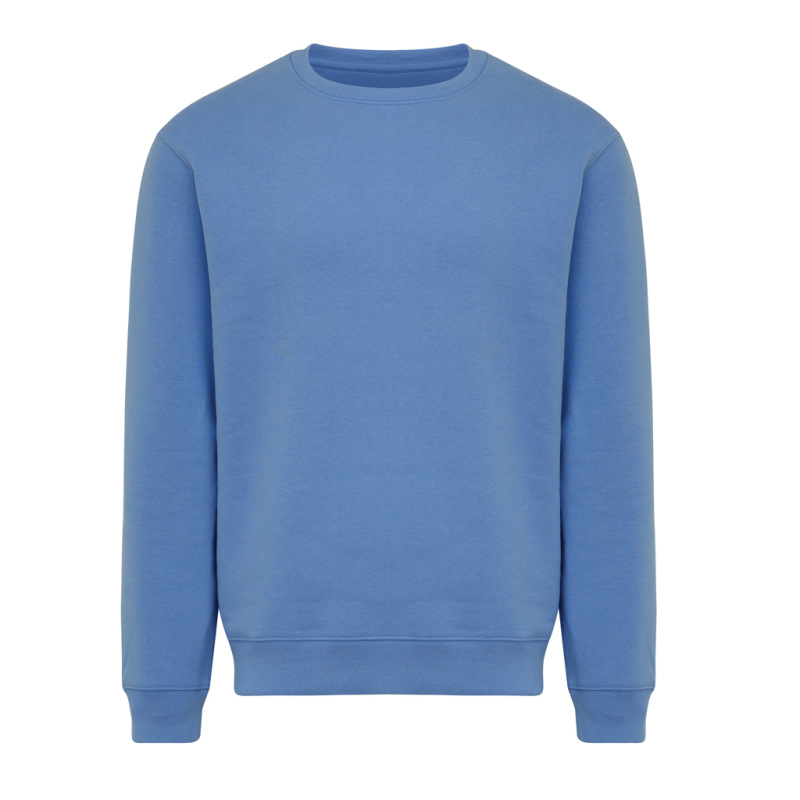 IQONIQ Toria Unisex mikina s okrúhl. výstrihom z rec. bavlny moon blue XXS 1