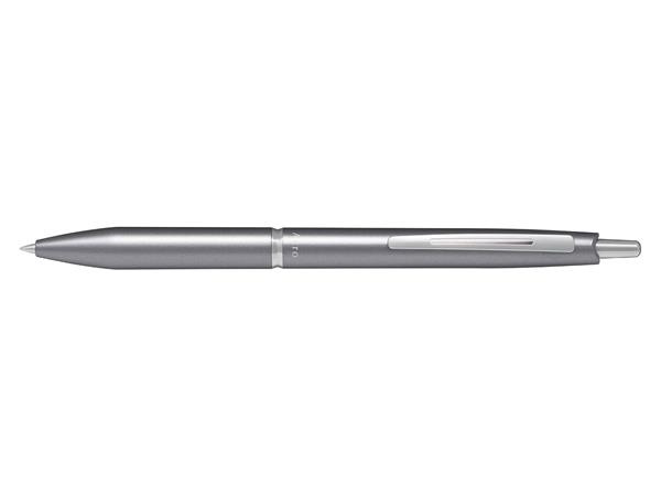 Guľôčkové pero, 0,32 mm, stláčací mechanizmus, strieborné telo, PILOT "Acro 1000", modré