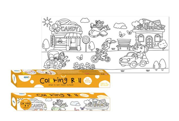 Omaľovávanka v kotúči, samolepiaca, 31x355 cm, STICK N, veselé popoludnie 2