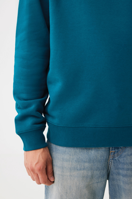 IQONIQ Toria Unisex mikina s okrúhl. výstrihom z rec. bavlny dark teal S 14