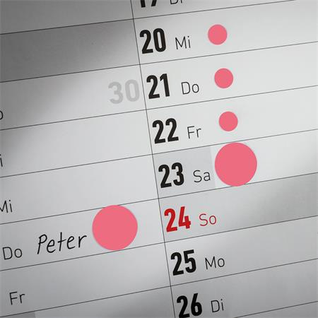 Etikety, okrúhle, priemer: 18 mm, AVERY ZWECKFORM, neónovo červené, 96 etikiet/bal 4