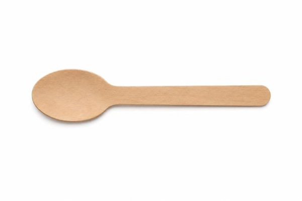 . Lyžica, drevená, jednorazová, 16 cm, 100 ks