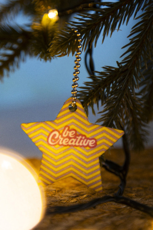 CreaFelt Key Xmas vlastný vianočný prívesok na kľúče, hviezda 4