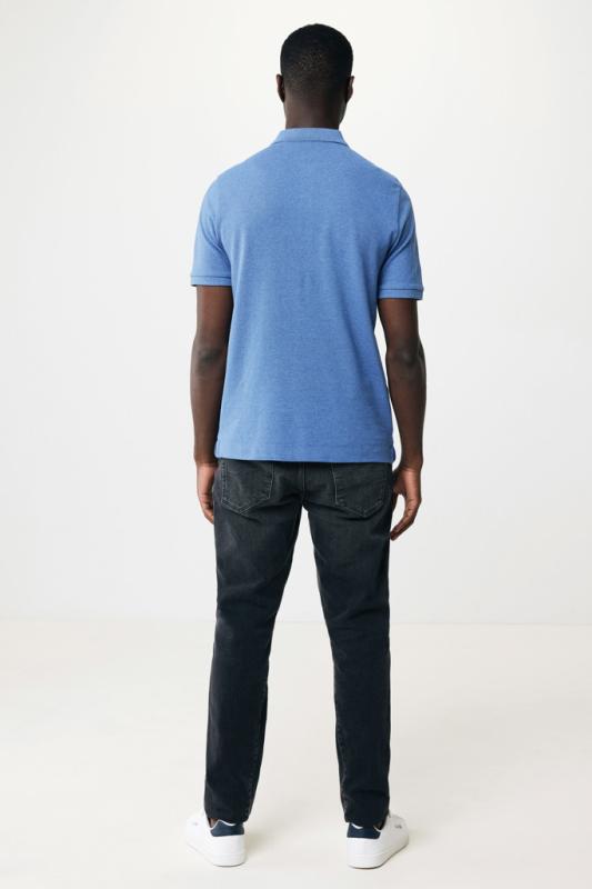 Polo tričko IQONIQ Yosemite z recykl. bavlny heather blue XXS 12