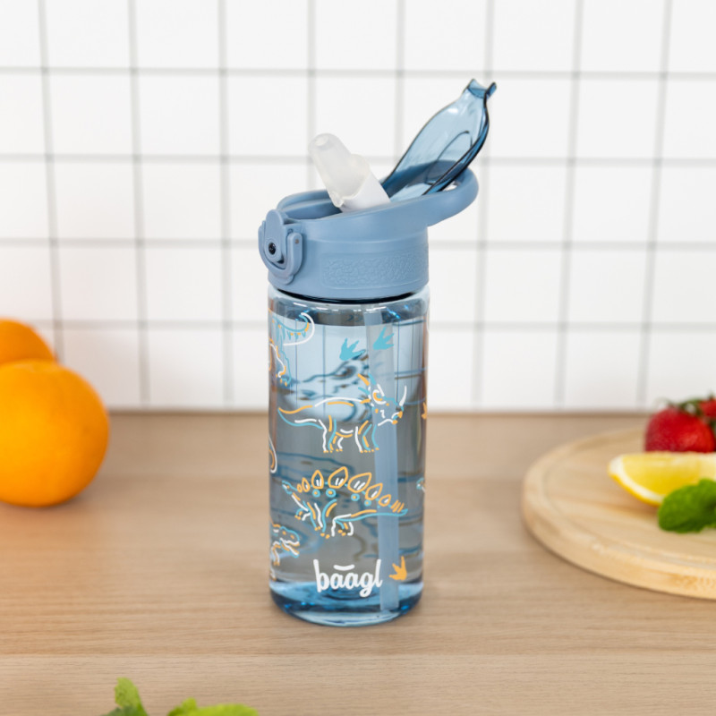 BAAGL Tritanová fľaša na nápoje so slamkou Dino, 500 ml 5