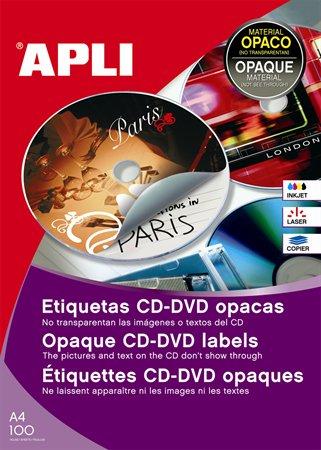 Etikety, na CD/DVD, A4, krycie etikety, APLI