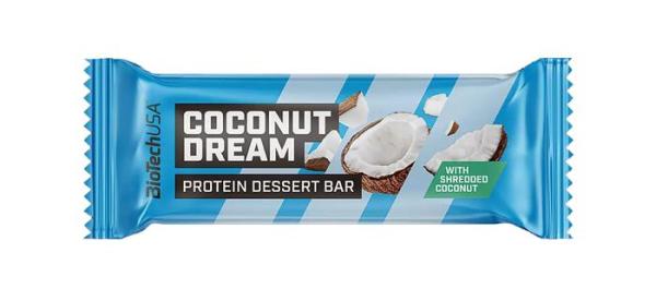 Proteínová tyčinka, bezlepková, 50g, BIOTECH USA "Protein Dessert Bar", Coconut Dream