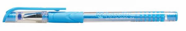 Gélové pero, 0,2 mm, s vrchnákom, FLEXOFFICE "Handle", modré