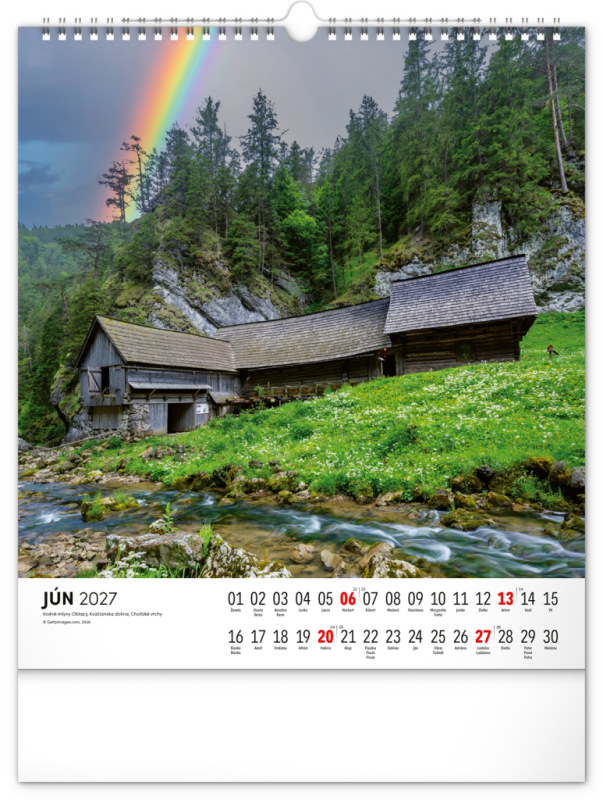 NOTIQUE Nástenný kalendár Čarokrásne Slovensko 2027, 30 x 34 cm 6